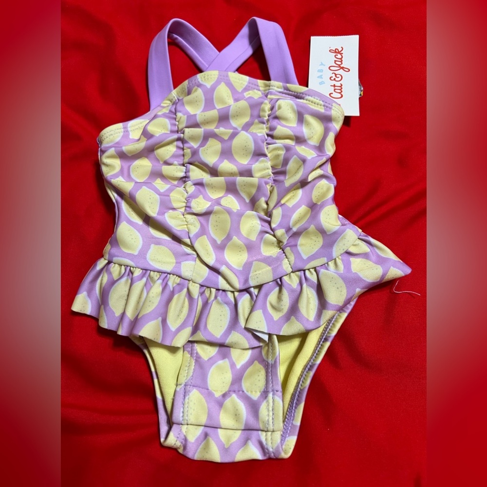 Girls Cat and Jack One Piece Swimsuit Size (0-3M)